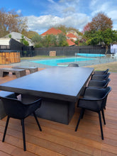 Load image into Gallery viewer, CONCRETE ping pong / LARGE dining tables 275cm x 155cm (GRC) and white stainless steel nets