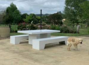 CONCRETE dining tables RECTANGLE (large) 260cm, 290cm, 300cm length x varied widths (GRC)