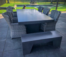 Load image into Gallery viewer, CONCRETE dining tables RECTANGLE (large) 260cm, 290cm, 300cm length x varied widths (GRC)