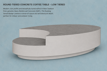 Load image into Gallery viewer, CONCRETE Coffee Table OVAL - Twin Base and Step down Design