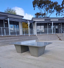 Load image into Gallery viewer, CONCRETE ping pong / LARGE dining tables 275cm x 155cm (GRC) and white stainless steel nets