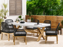 Load image into Gallery viewer, CONCRETE dining tables RECTANGLE timber base (GRC)