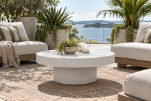Load image into Gallery viewer, CONCRETE coffee tables - ROUND Single Pedestal 36cm height (GRC)