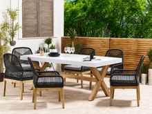 Load image into Gallery viewer, CONCRETE dining tables RECTANGLE timber base (GRC)