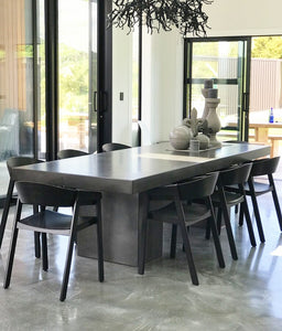 CONCRETE dining tables RECTANGLE 260cm, 290cm, 300cm length x varied widths (GRC)
