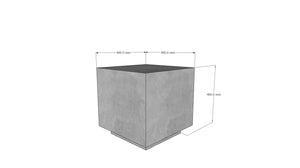 CONCRETE coffee table mini square 40cm height (GRC)