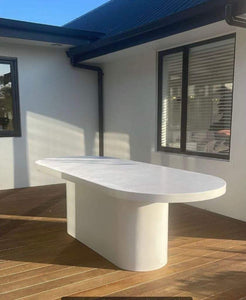 CONCRETE dining tables OBLONG 160cm x 80cm - 210cm x 100cm - 250cm x 100cm and 120cm width