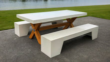Load image into Gallery viewer, CONCRETE dining tables RECTANGLE timber base (GRC)