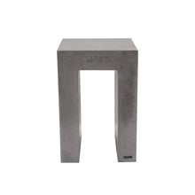 Load image into Gallery viewer, 60cm high concrete side end table shown in urban grey colour. upside down u shape with square edges