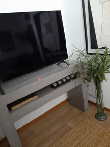 CONCRETE TV console/unit HIGH 100cm & 120cm width (GRC)