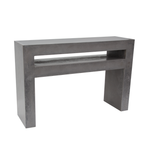CONCRETE console/hall table with SHELF 100cm & 120cm width (GRC)