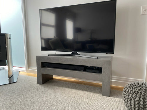 CONCRETE TV console/unit LOW 100cm & 120cm width (GRC)